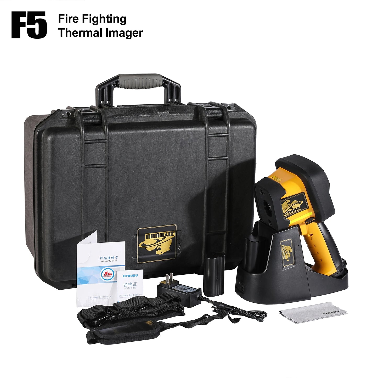 F5 Fire Fighting Thermal Imager Camera for Firefighter 384×288 Wide Angle Temperature Measurement Live Image & Video Recording