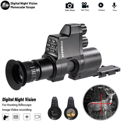 NV4B HD Digital Night Vision Scope IR 850nm WIFI Sight Scope 4X Zoom Aiming Riflescope Reticle Light Weight Hunting Device