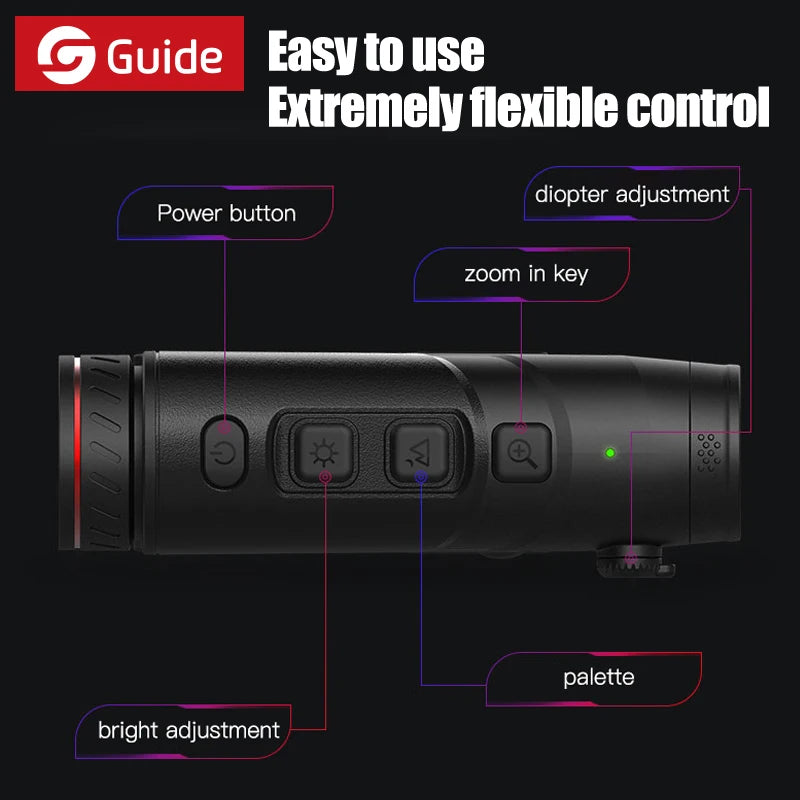 GUIDE Handheld Hunting Observation Thermal Imaging Laser Indicate WIFI IR 256X192 TD210 Thermal Vision Camera Imagery Monocular