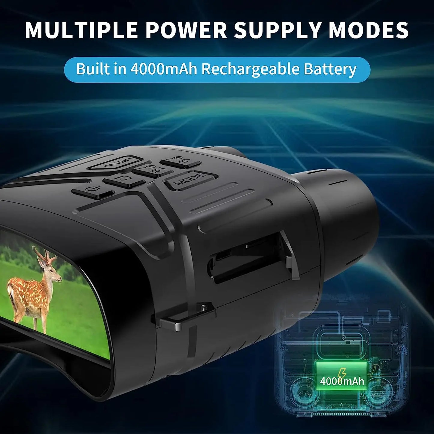 Pocket Digital IR Night Camera for Complete Darkness Capture Photo Video 200m Infrared Hunting Observation Night Vision Goggles