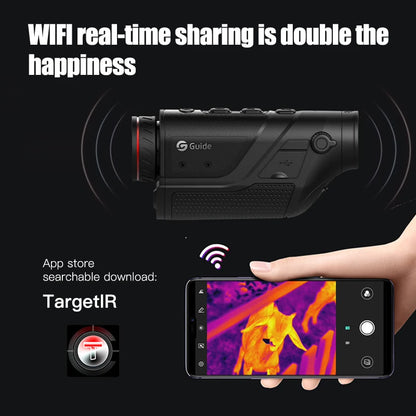 GUIDE Handheld Hunting Observation Thermal Imaging Laser Indicate WIFI IR 256X192 TD210 Thermal Vision Camera Imagery Monocular