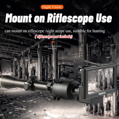 Night Vision Scope with 47mm Adapter Mount Riflescope Clear Image Infared IR Adjustable Long Range in Full Darkness Night Viewer