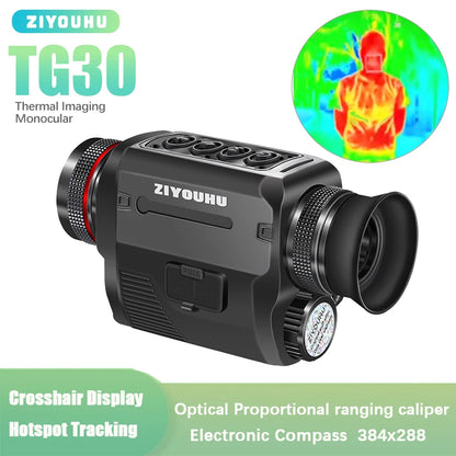 ZIYOUHU Infrared Thermal Imaging Monocular for Hunting 384×288 Hotspot Tracking Pseudo Color Heat TG30 Handheld Thermal Cameras
