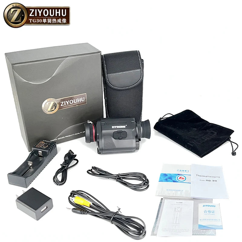 ZIYOUHU Infrared Thermal Imaging Monocular for Hunting 384×288 Hotspot Tracking Pseudo Color Heat TG30 Handheld Thermal Cameras