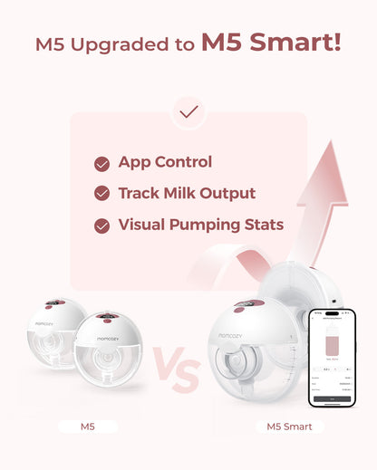 M5 Smart Wearable Breast Pump – Upgraded with App Control