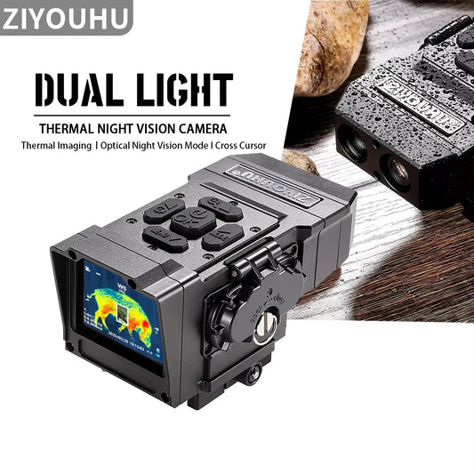 NT15 Dual Light Fusion Thermal Imaging Scope Digital Night Vision Camcorder Crosshair for Hunting 1000m Hot Detection Monocular